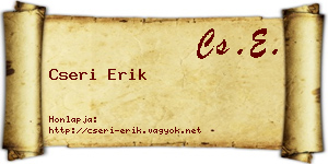Cseri Erik névjegykártya